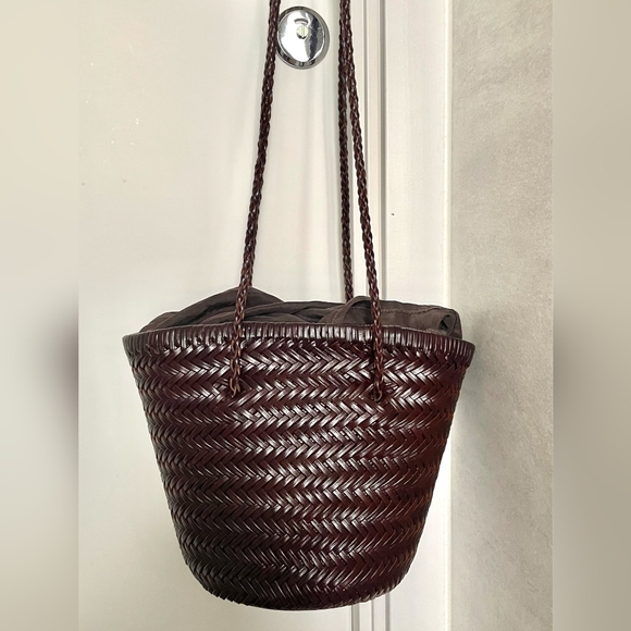 Nwt Real Leather Woven Bag - Picture 5 of 11
